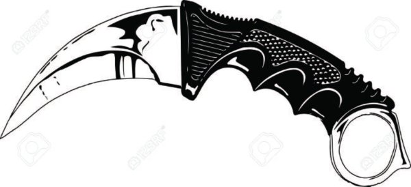 Нож керамбит вектор