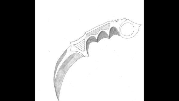 Нож керамбит чертеж стэндофф 2