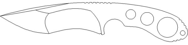 Чертёж ножа Flip Knife из стандофф 2