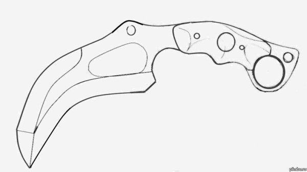 CS:go нож керамбит раскраска