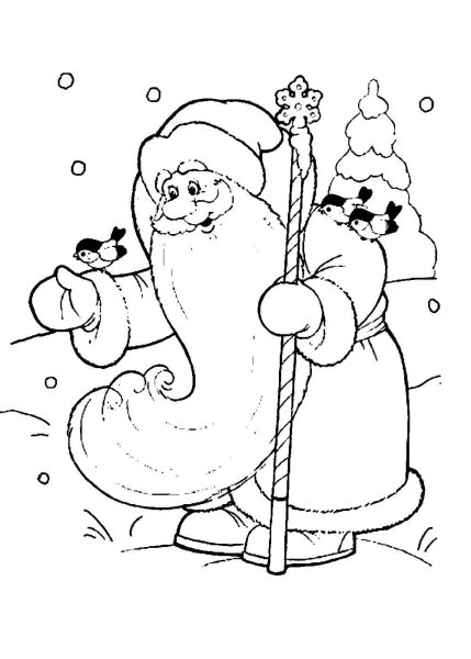 Сказка Морозко раскраска для детей