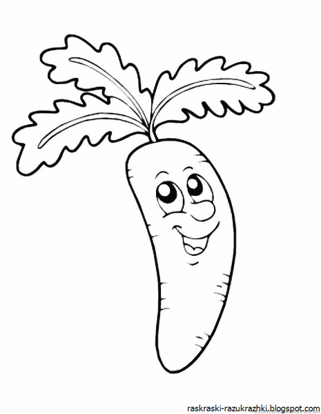 Морковь раскраска