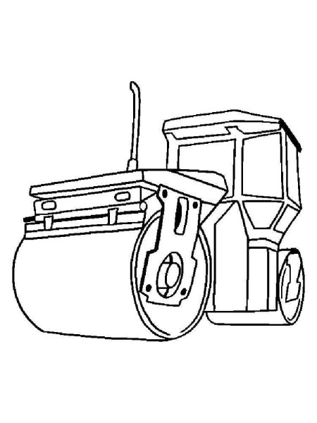 Раскраска: дорожно-строительная техника