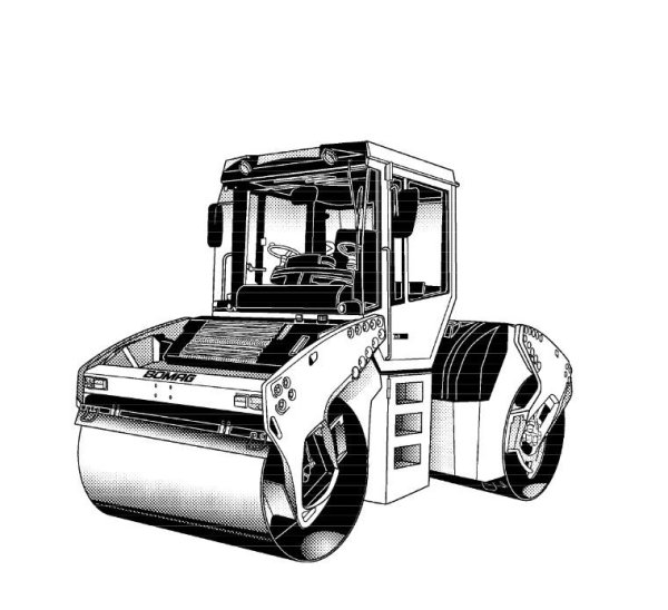 Дорожный каток Bomag вектор