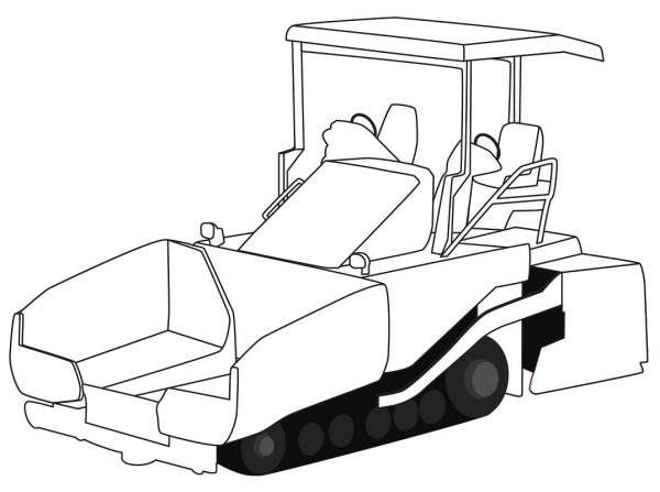 Раскраски для мальчиков асфальтоукладчик