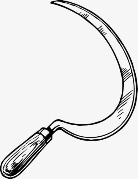 Серп раскраска для детей