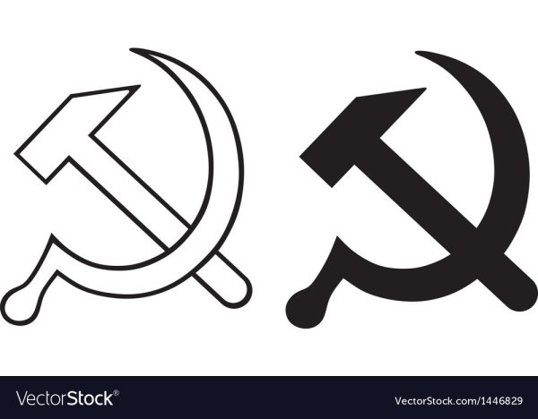 Серп и молот белый