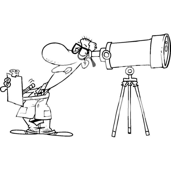 Астроном раскраска для детей