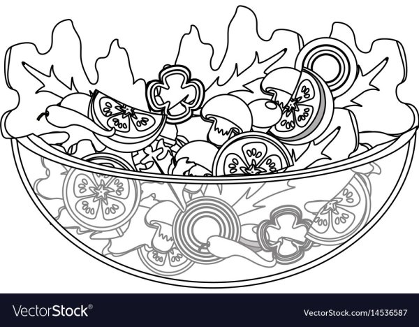 Салат раскраска для детей