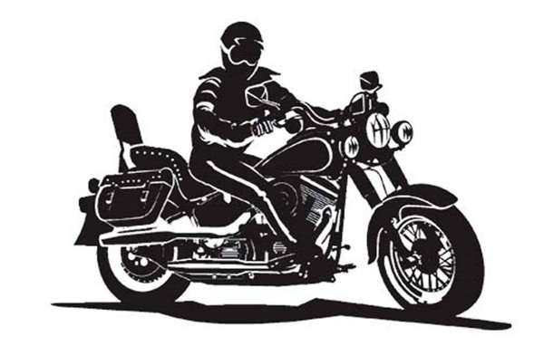Наклейка" мотоциклист"