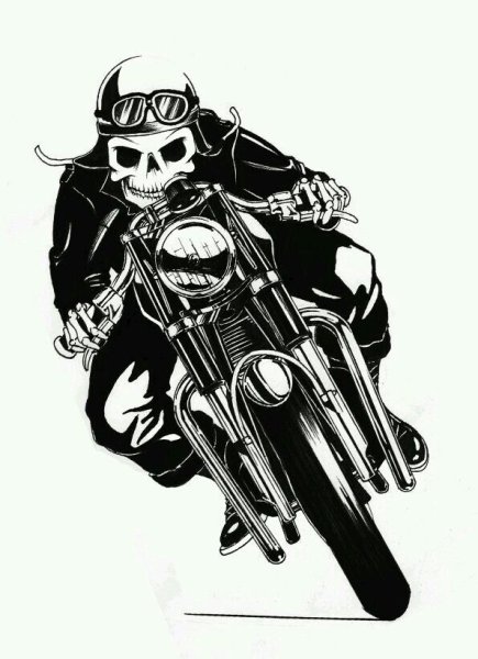 Байкер эскиз