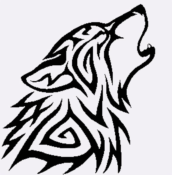 Тату волк трайбл