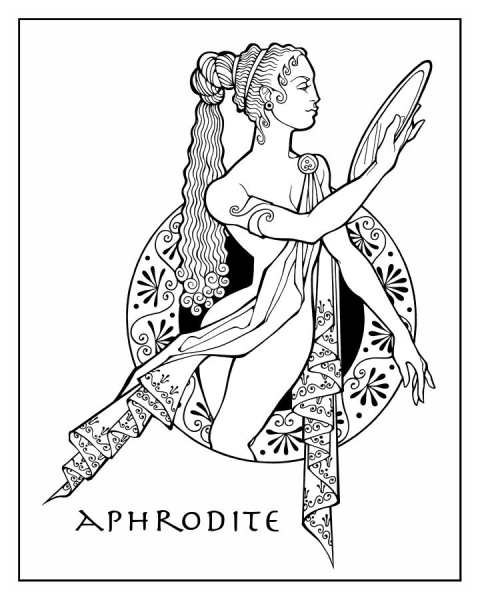 Раскраски богиня Афродита древней Греции