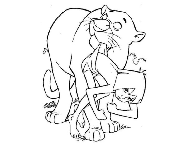 Маугли дикой планеты раскраска