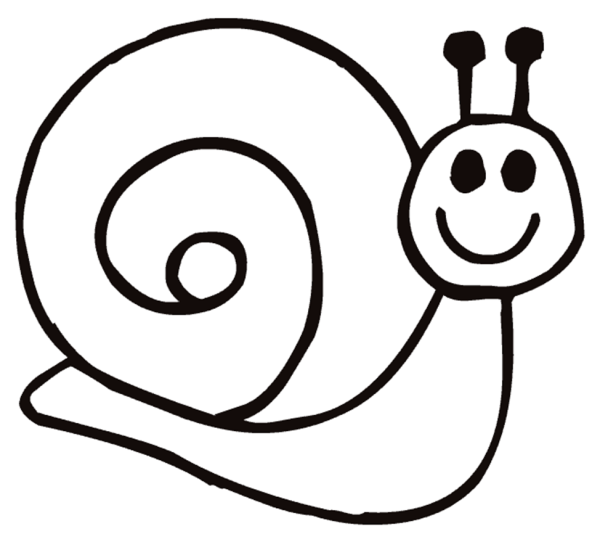 Улитка раскраска для малышей