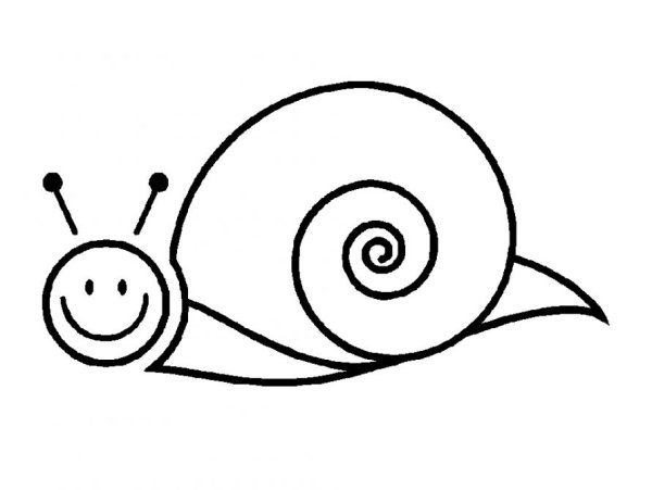 Улитка раскраска для детей