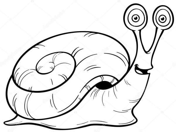 Улитка раскраска