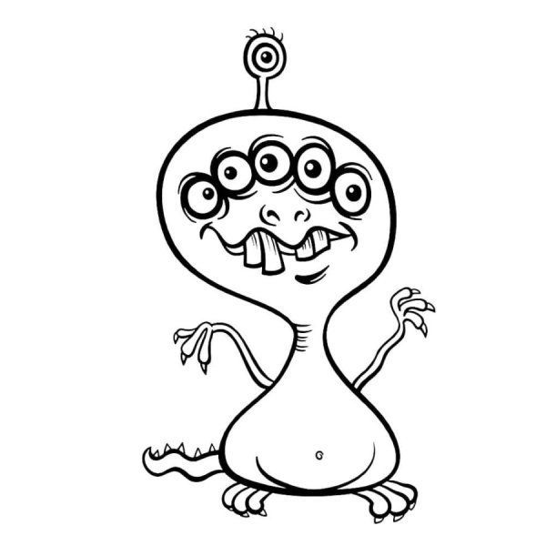 Смешные монстры раскраска