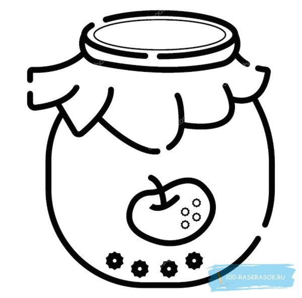 Банка с вареньем контур