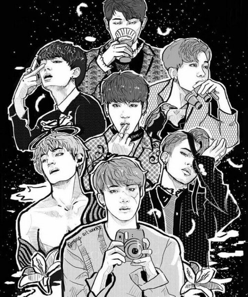 BTS Art Постер