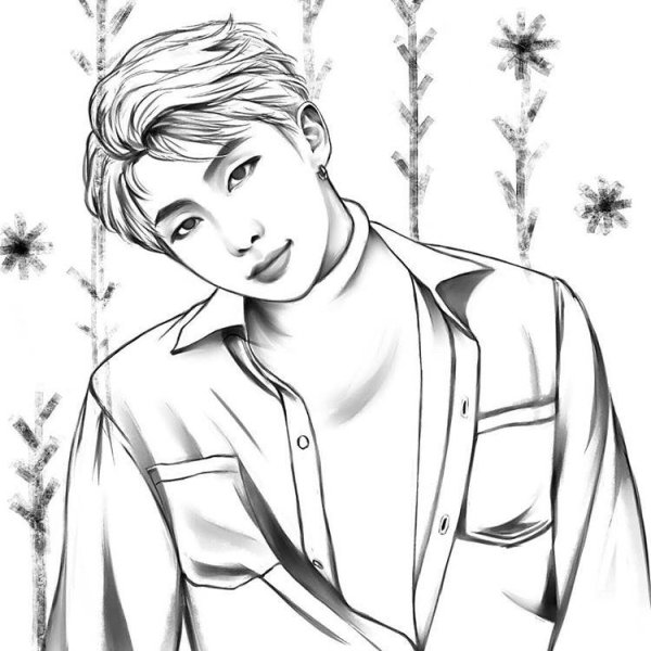 BTS Намджун рисунки