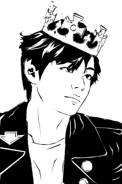 БТС чёрным маркером