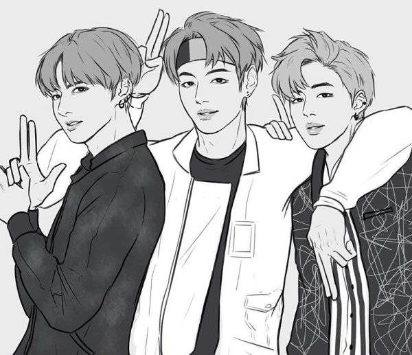 Группа БТС рисунки