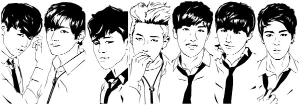 Эскиз группы БТС