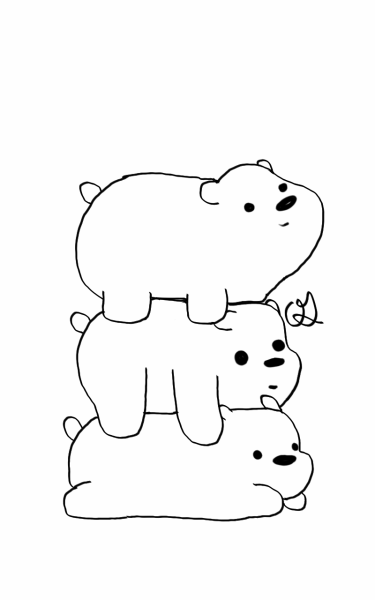 Раскраски милые медвежата