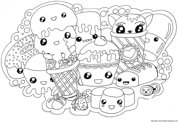 Раскраска еда