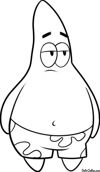 Раскраска Патрика из Спанч Боба