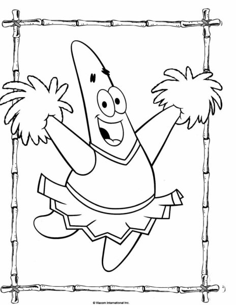 Раскраски губка Боб квадратные штаны и Патрик