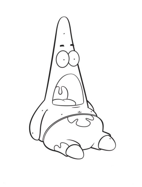 Раскраска Патрика из Спанч Боба