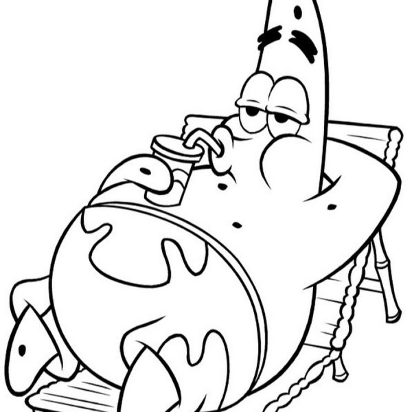 Спанч Боб и Патрик раскраска