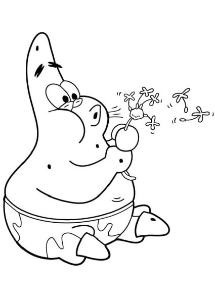 Раскраска Спанч Боб квадратные штаны