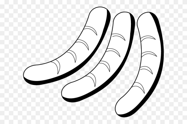 Сосиски раскраска для детей