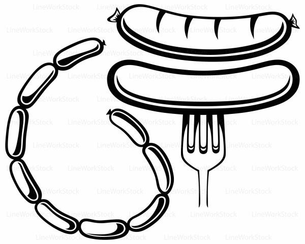 Сосиска силуэт