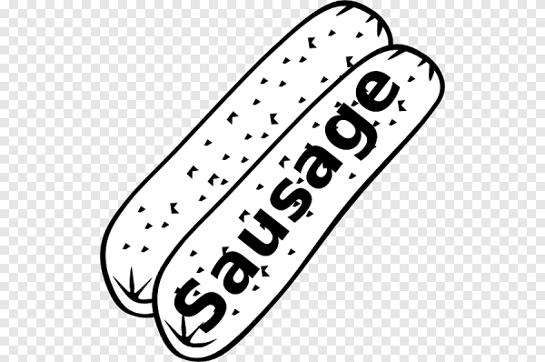 Раскраска колбаса сосиски