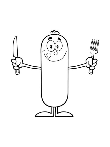 Сосиски раскраска