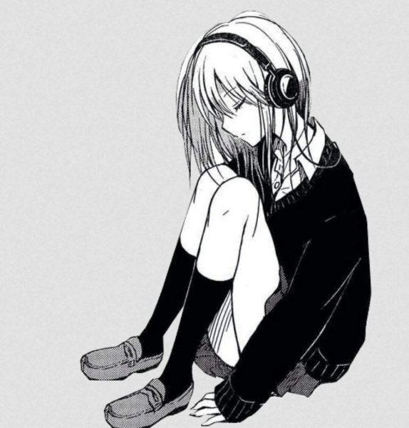 Аниме чёрно белое