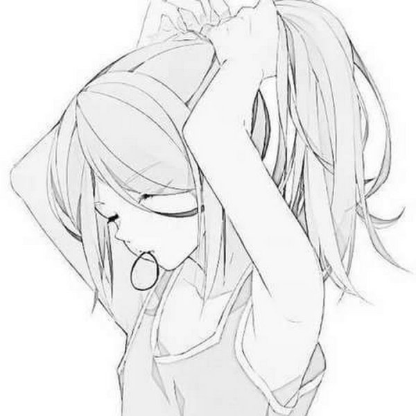 Черно белые рисунки аниме