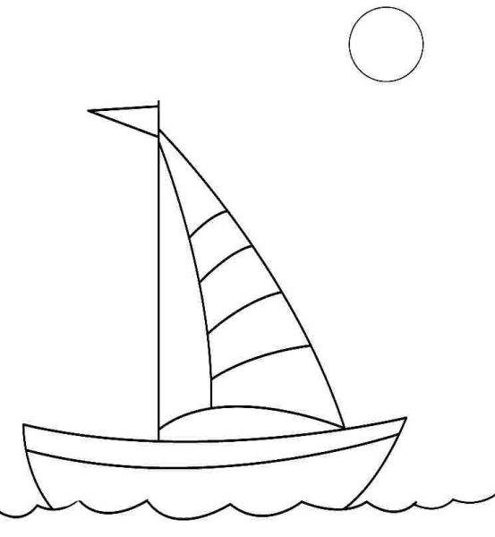 Раскраска. Кораблик