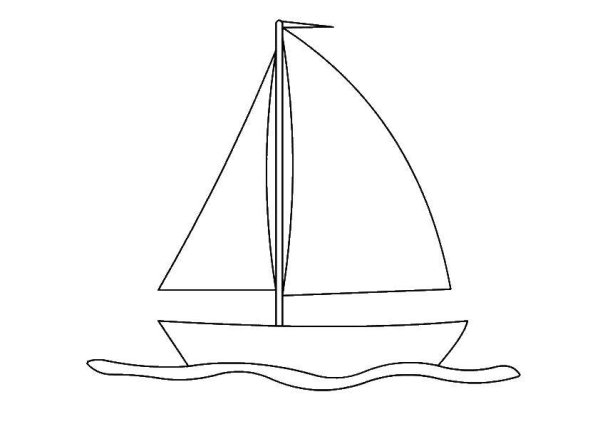 Лодка рисунок