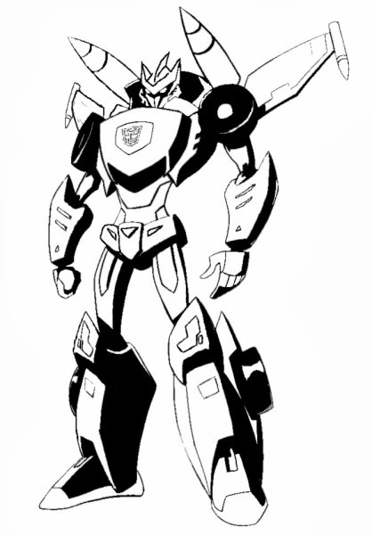Трансформер Бамблби рисунок раскраска