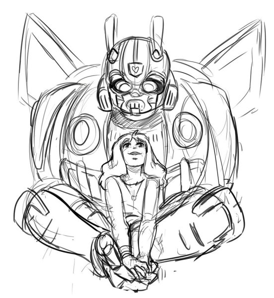 Раскраски машины трансформеры Бамблби