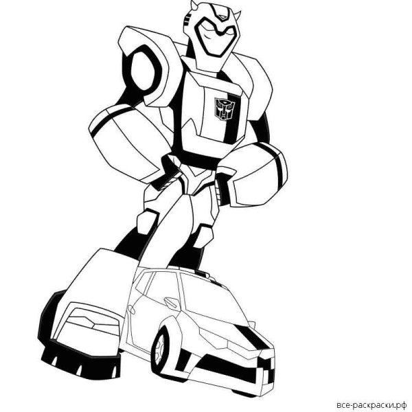 Раскраска трансформеры Бамблби