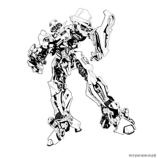 Раскраска Автоботы и Десептиконы
