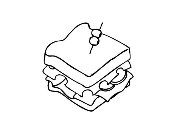 Раскраска бутерброд