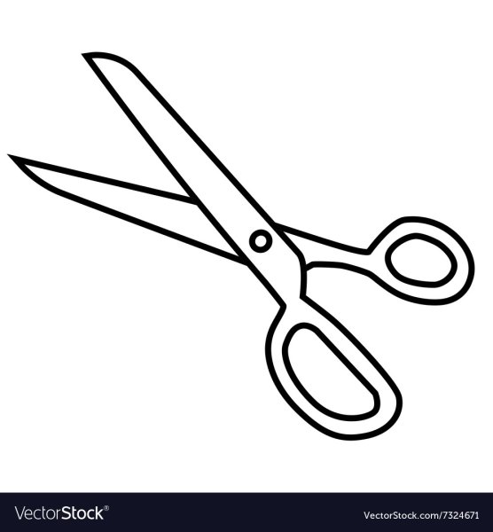 Контурное изображение ножниц