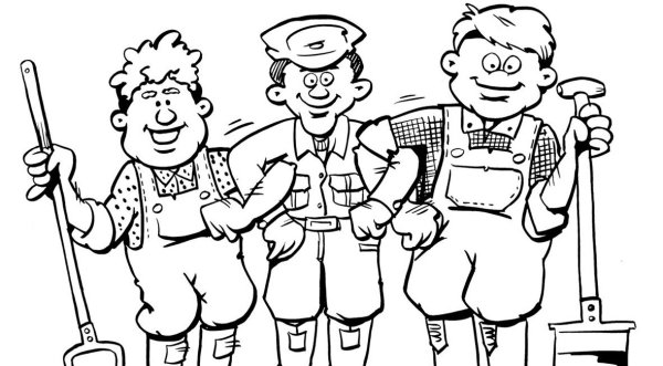 Субботник раскраска для детей